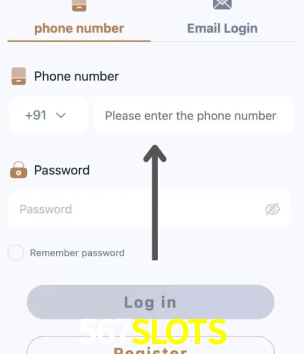 567SLOTS login